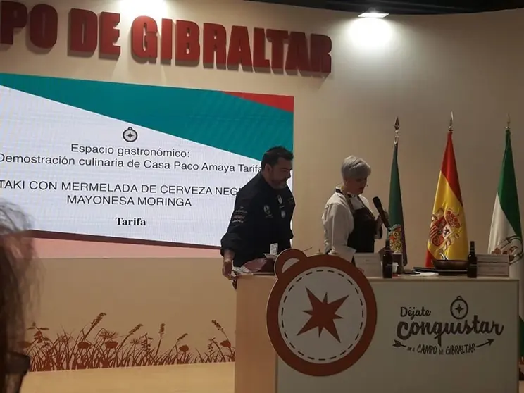 Un momento de la muestra culinaria hoy en Fitur.