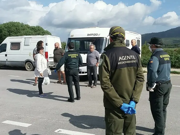 Desalojo de caravanas.