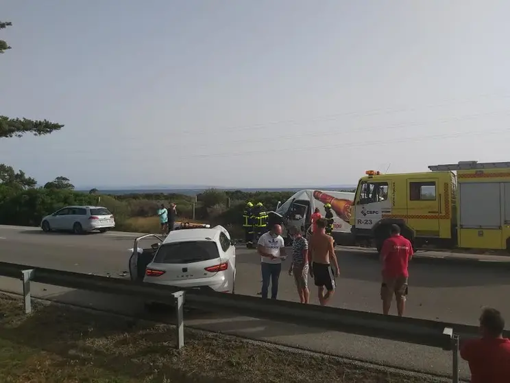 Momento del accidente.