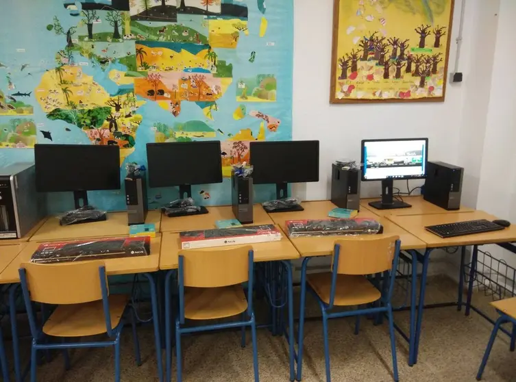 Un aula del colegio.
