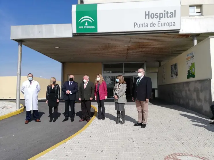 Un momento de la visita.
