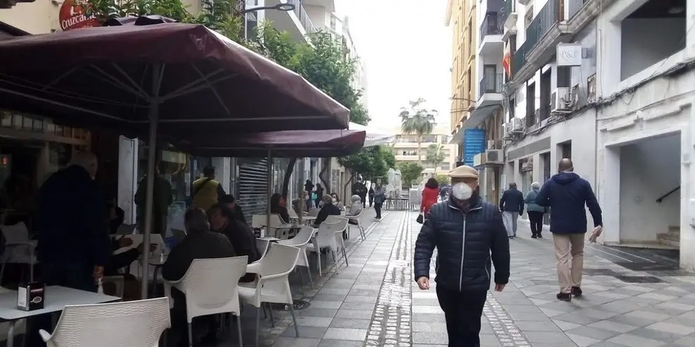 Una terraza.