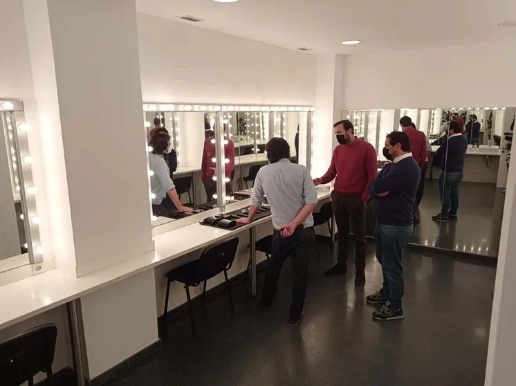 Un momento de la visita.