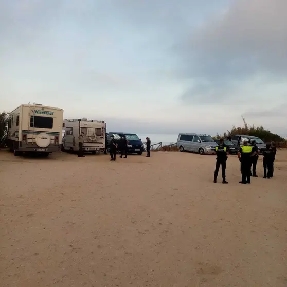 Acampada ilegal.