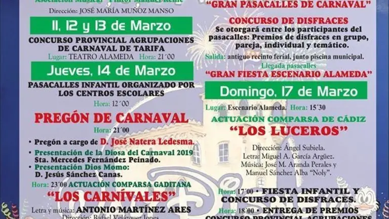 carnaval tarifa