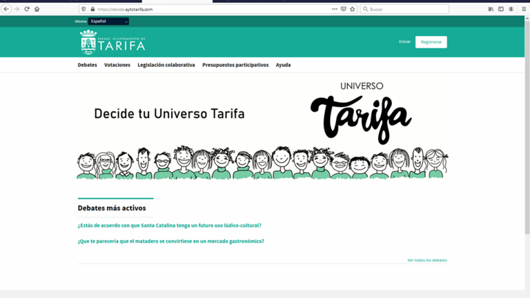 Imagen de la plataforma virtual.