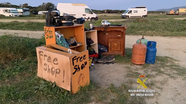 Campamento ilegal.