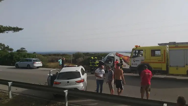 Momento del accidente.