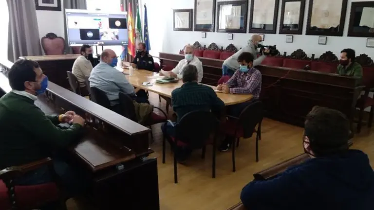 Un instante de la reuni&oacute;n.