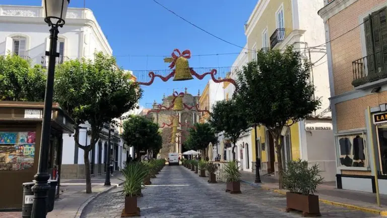 Luces en calles del centro.