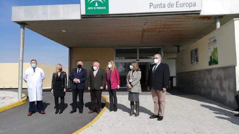Un momento de la visita.