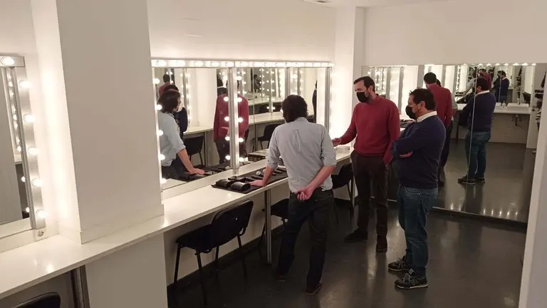 Un momento de la visita.