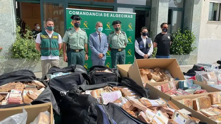 Dinero incautado en la 'Operaci&oacute;n Jumita'.